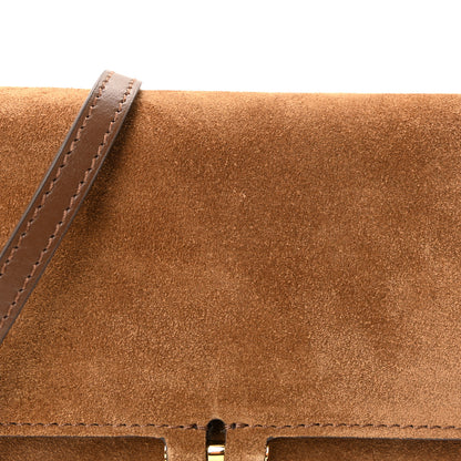 Tom Ford Suede Mini T Clasp Tara Crossbody Bag Tobacco 7 of 9