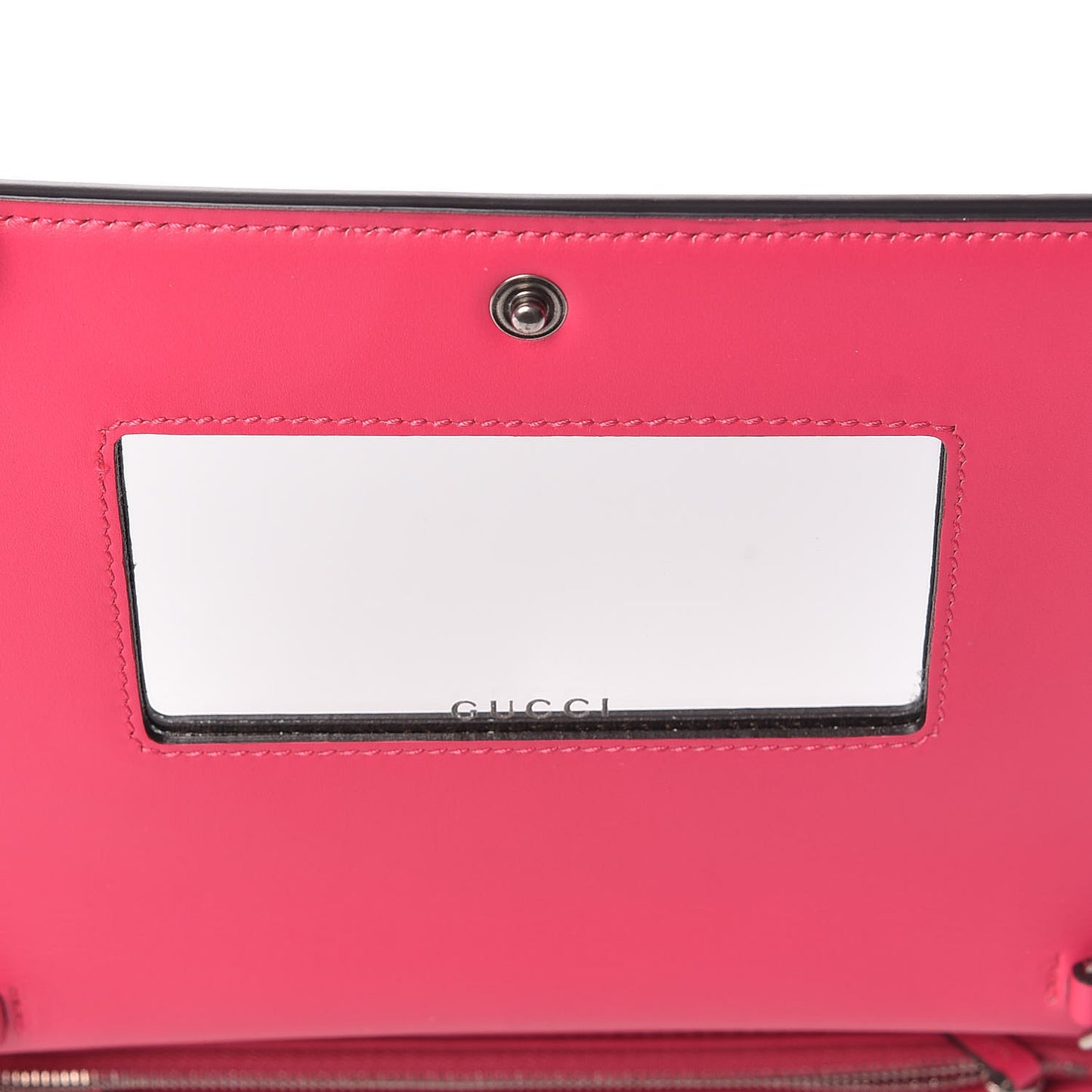 X SEGA Calfskin GUCCY Stars Chain Wallet Violet Fuxia Gold