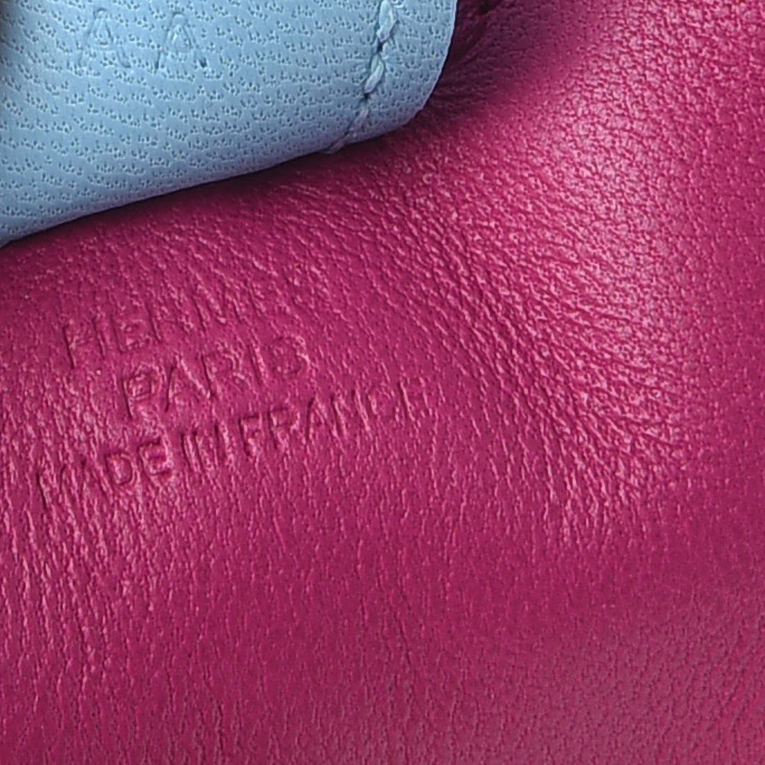 Hermes Milo Lambskin Grigri Rodeo Horse Bag Charm PM Rose Pourpre Cornaline Celeste 3 of 5