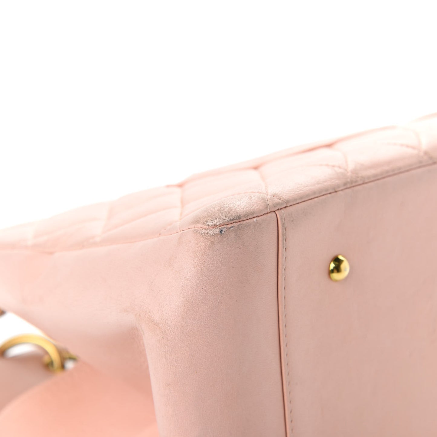 Lambskin Quilted Grand Shopping Tote GST Pink