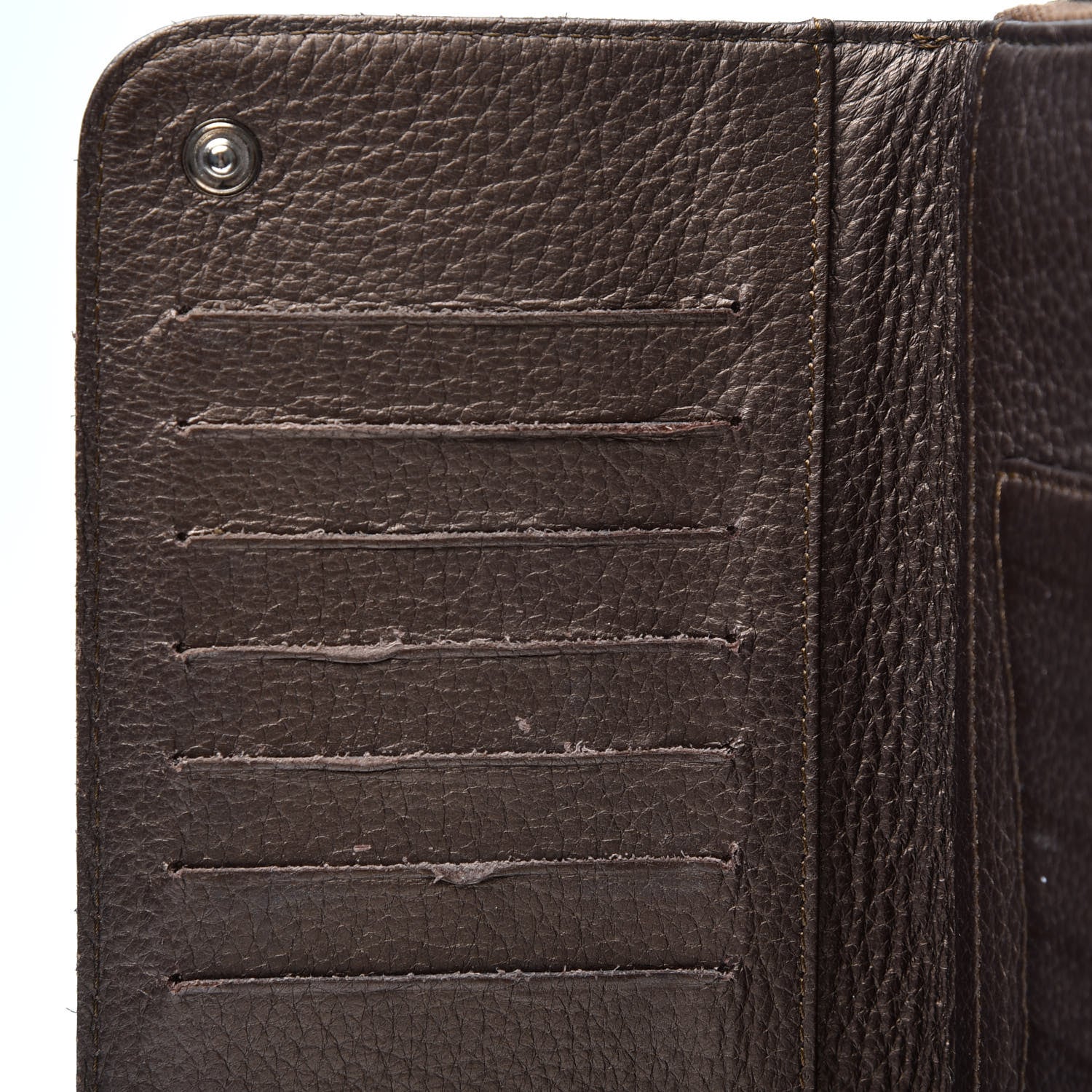 Chanel Metallic Calfskin Chain Zip Around Wallet Brown 8 of 14