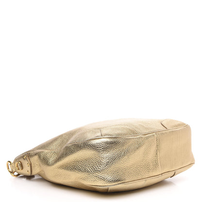Prada Metallic Vitello Daino Tote Platino 4 of 10