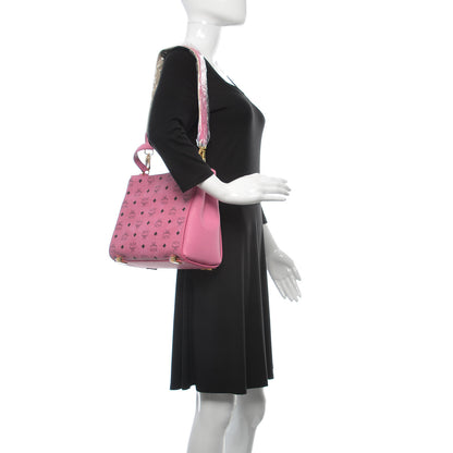 MCM Visetos Small Corina Shoulder Bag Pink 2 of 10