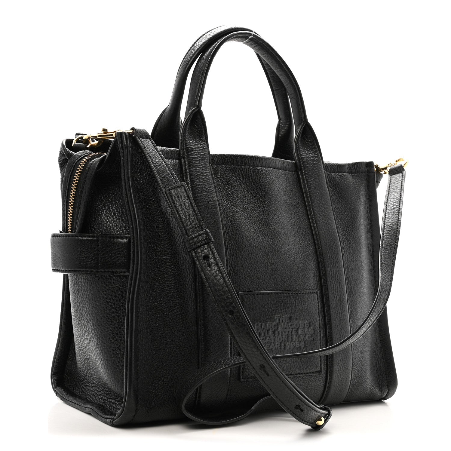 Marc Jacobs Grained Calfskin Medium The Tote Bag Black 3 of 14