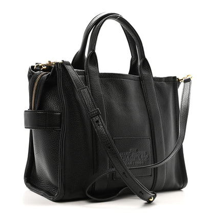 Marc Jacobs Grained Calfskin Medium The Tote Bag Black 3 of 14