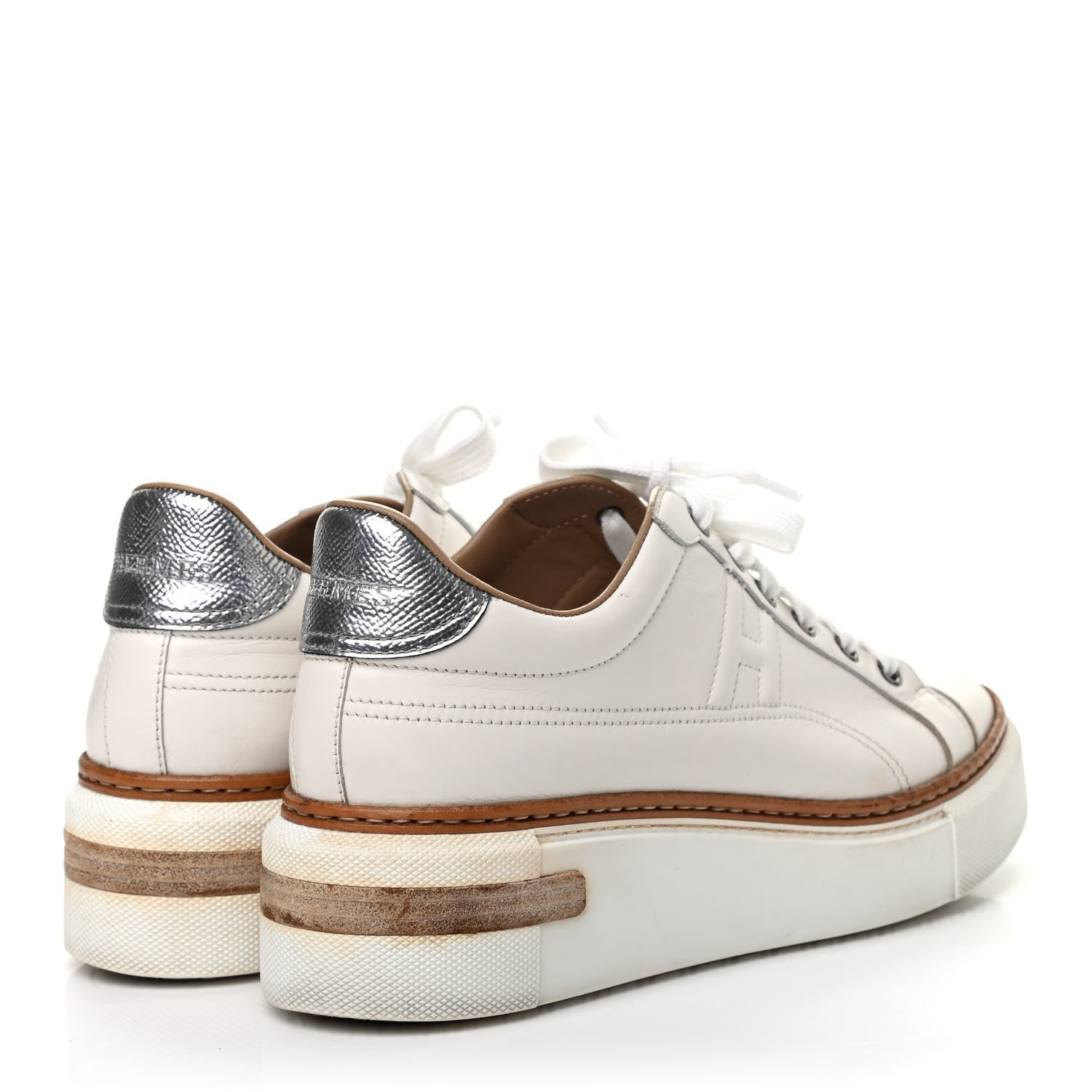 Hermes Calfskin Polo Sneakers 39 White 4 of 10