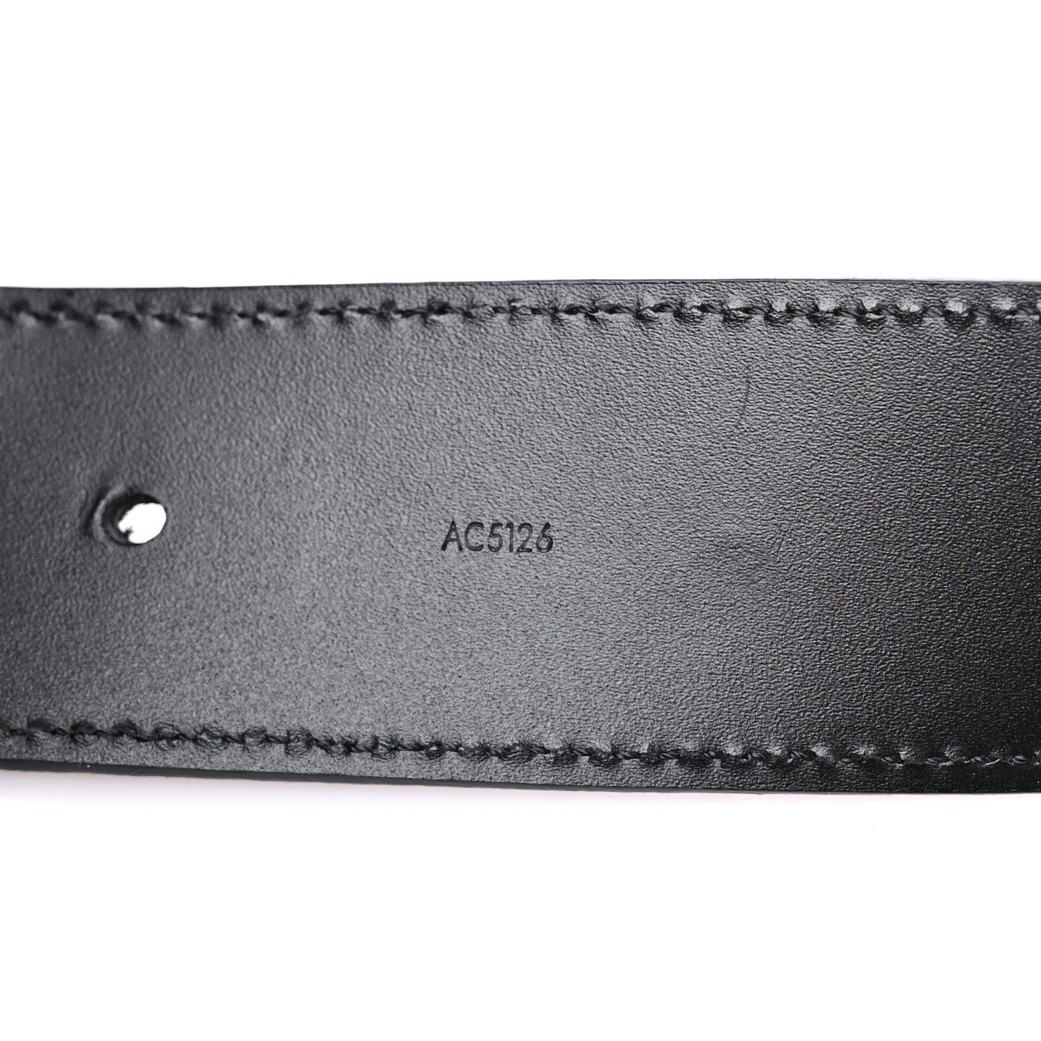 Louis Vuitton Suede Calfskin Mini Damier 40mm LV Initiales Belt 110 44 Carbone 3 of 8