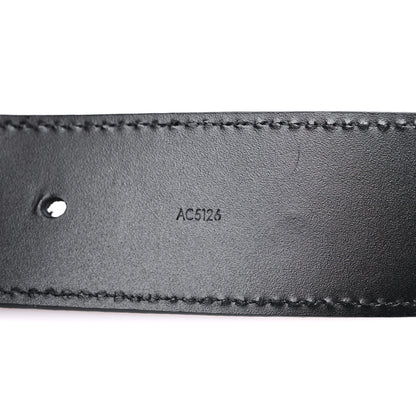 Louis Vuitton Suede Calfskin Mini Damier 40mm LV Initiales Belt 110 44 Carbone 3 of 8