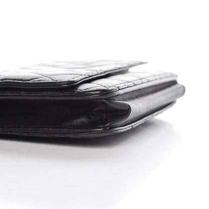 Chanel Lambskin Quilted Wallet On Chain WOC Black 9 of 10