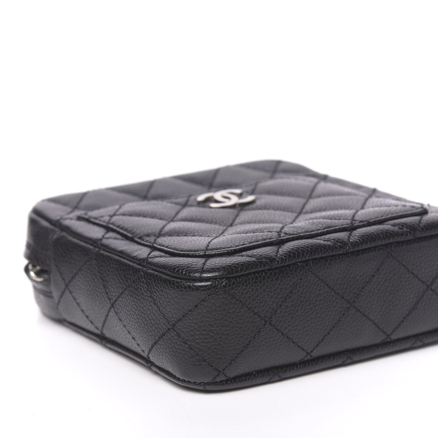 Caviar Quilted Camera Case Crossbody Bag Black