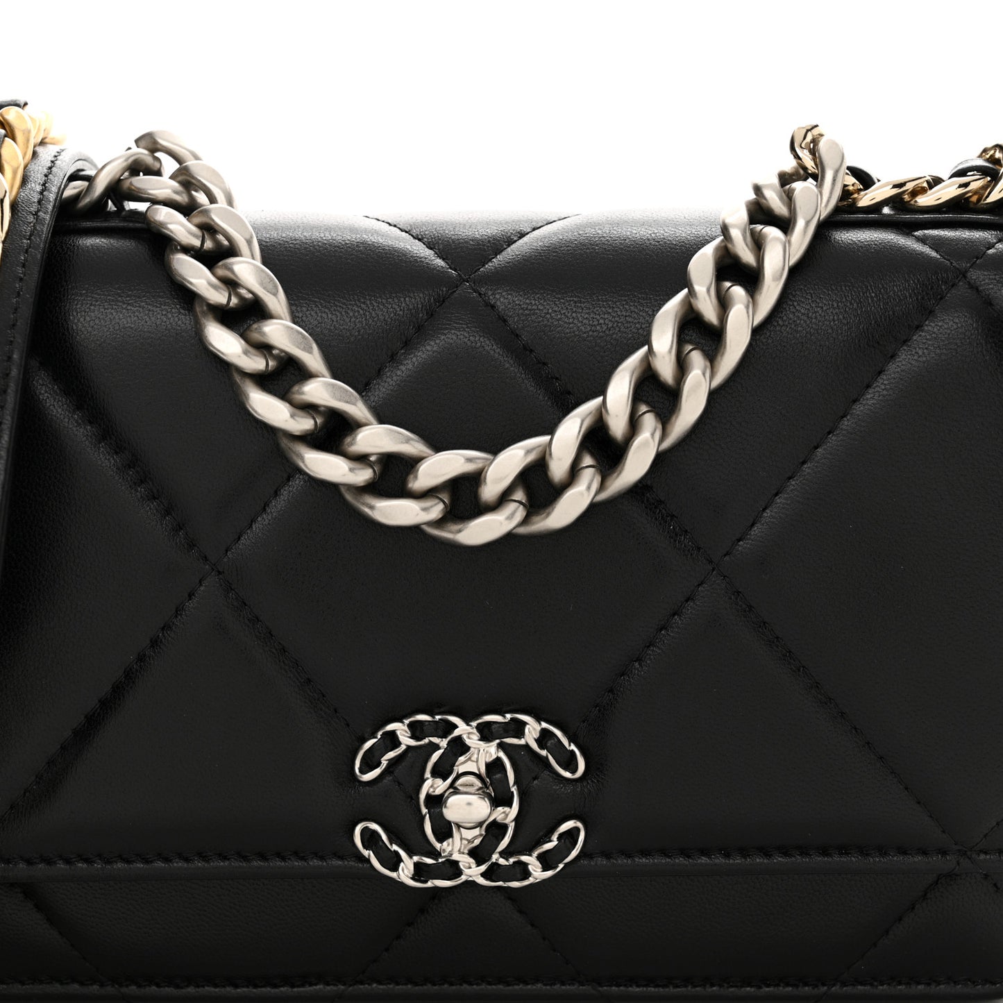 Lambskin Quilted Chanel 19 Wallet On Chain WOC