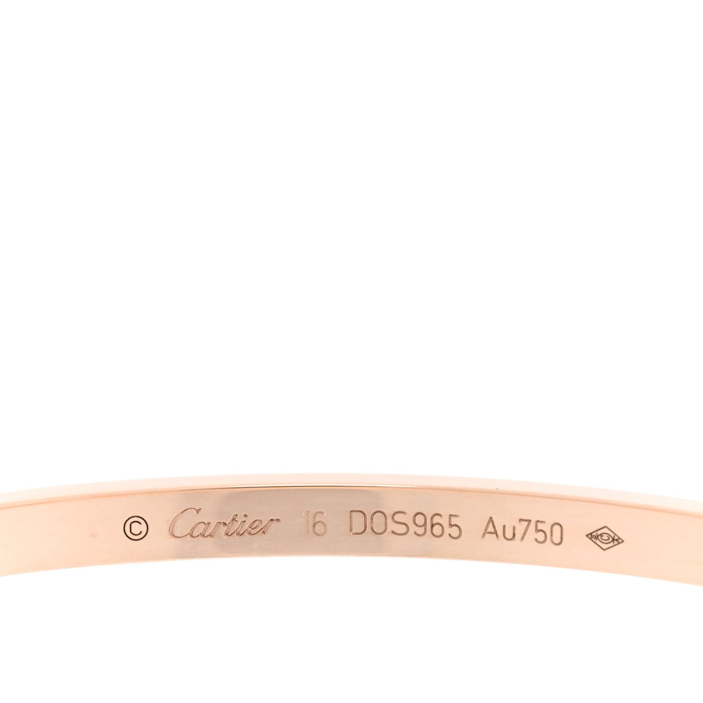 18K Pink Gold Small LOVE Bracelet 16