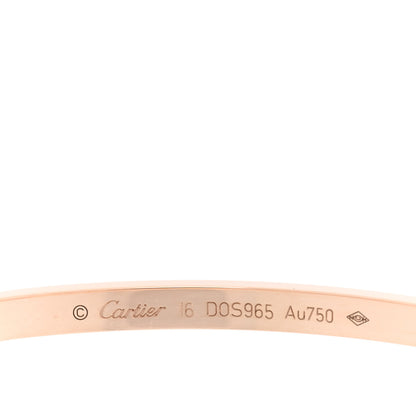 Cartier 18K Pink Gold Small LOVE Bracelet 16 4 of 6