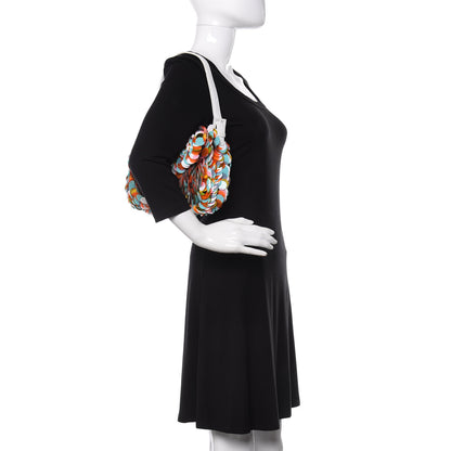 Fendi Sequin Maxi Paillettes Cuoio Lucido Baguette Multicolor White 2 of 9