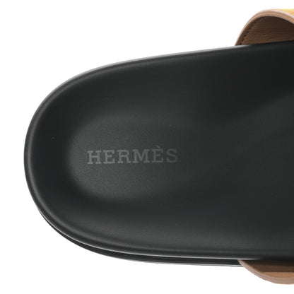 Hermes Suede Goatskin Womens Chypre Sandals 40 Naturel 7 of 8