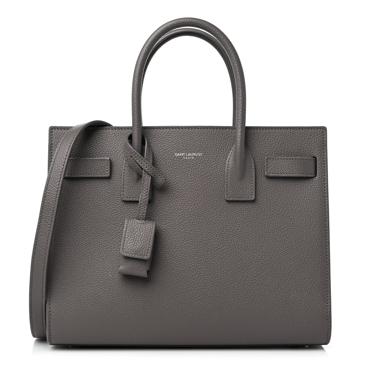 Grained Calfskin Baby Sac De Jour Fog
