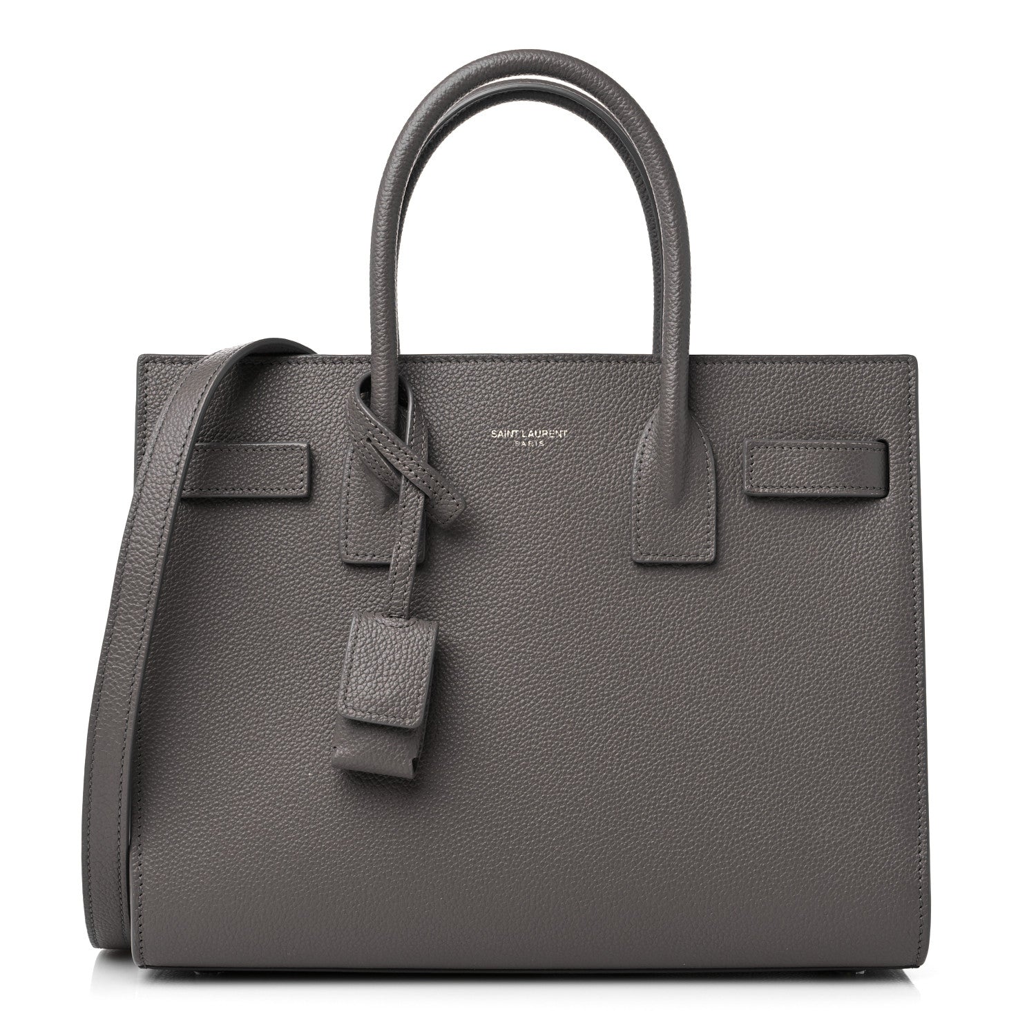 Saint Laurent Grained Calfskin Baby Sac De Jour Fog 1 of 12
