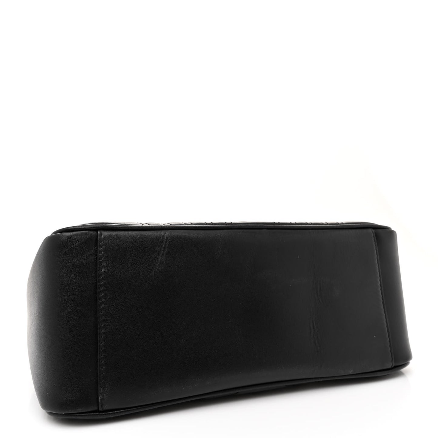 Calfskin Matelasse Small GG Marmont Top Handle Shoulder Bag Black