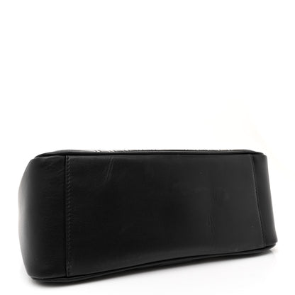 Gucci Calfskin Matelasse Small GG Marmont Top Handle Shoulder Bag Black 4 of 13