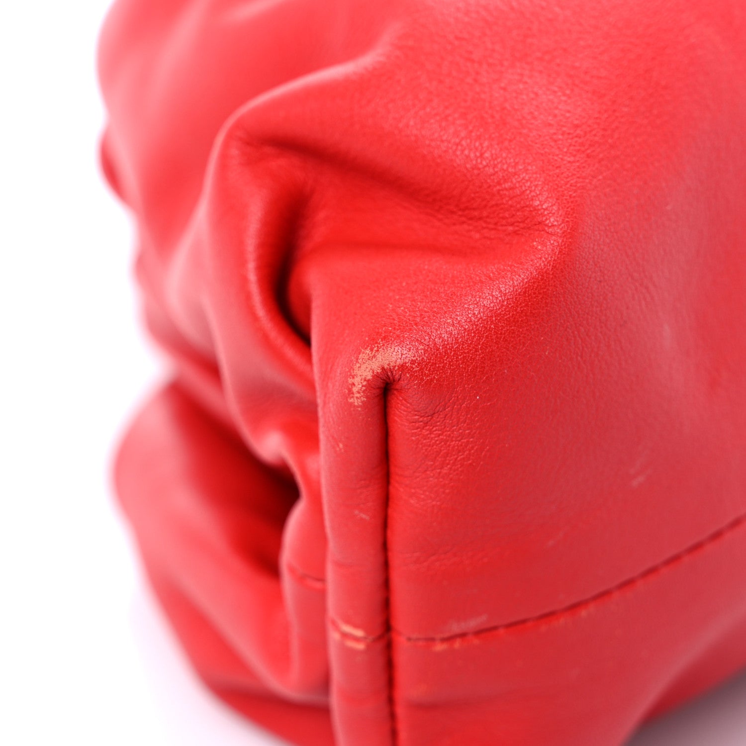 Bottega Veneta Smooth Butter Calf The Pouch Oversized Clutch Bright Red 8 of 15