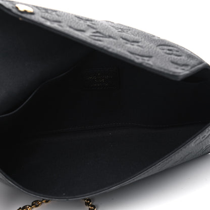 Louis Vuitton Empreinte Pochette Felicie Chain Wallet Black 4 of 5
