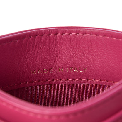 Chanel Lambskin Camellia Embossed Card Holder Fuchsia 8 of 10