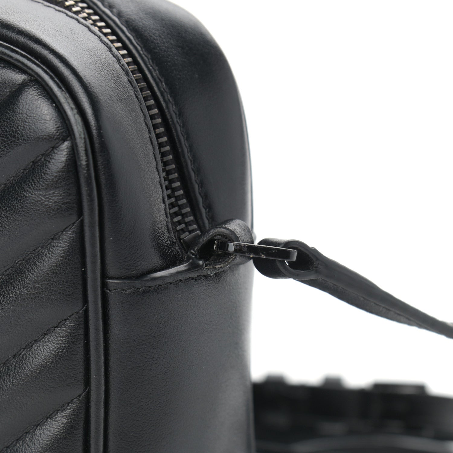 Saint Laurent Calfskin Matelasse Monogram Lou Camera Bag Black 10 of 12