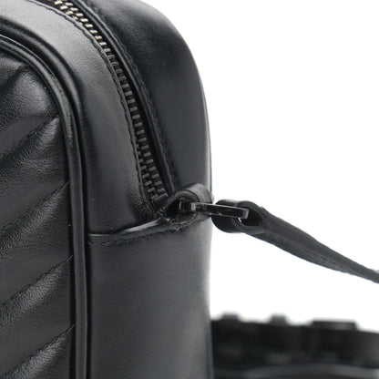 Saint Laurent Calfskin Matelasse Monogram Lou Camera Bag Black 10 of 12