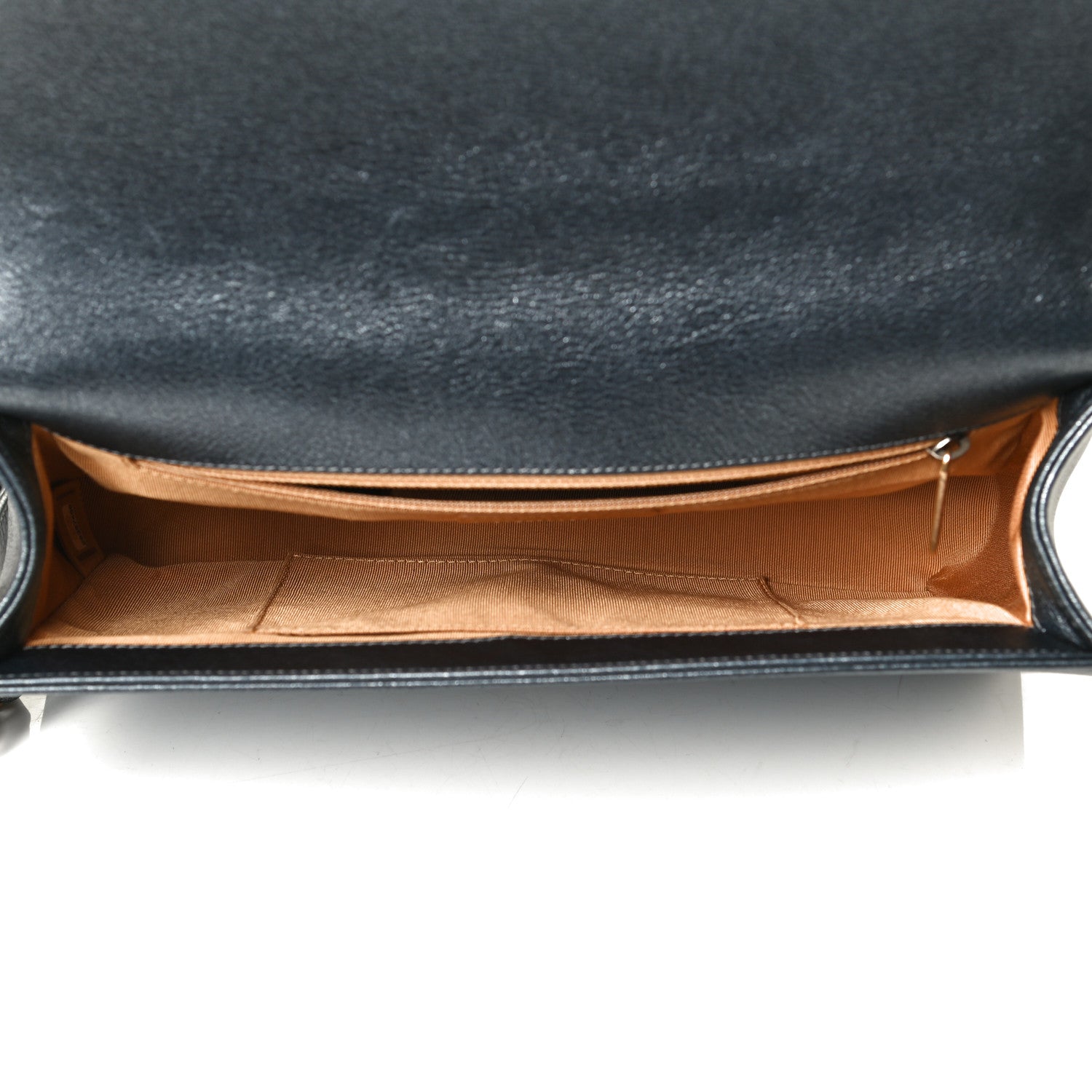 Chanel Metallic Calfskin Quilted New Medium Boy Flap Dark Grey 4 of 10