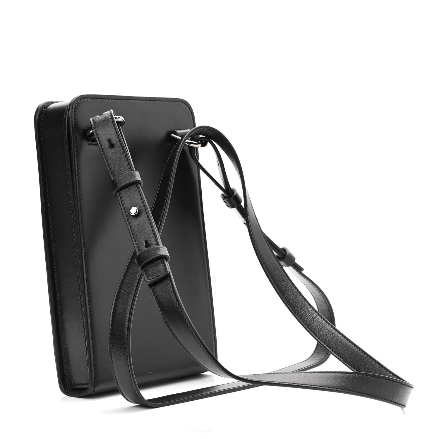 Christian Dior Lambskin Vertical Wallet On Strap Black 2 of 10