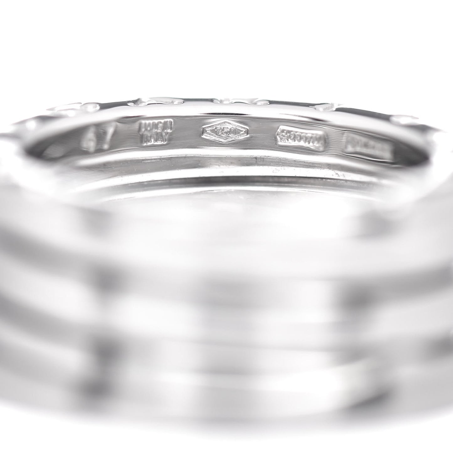 18K White Gold B.Zero1 Three-Band Ring 47 4