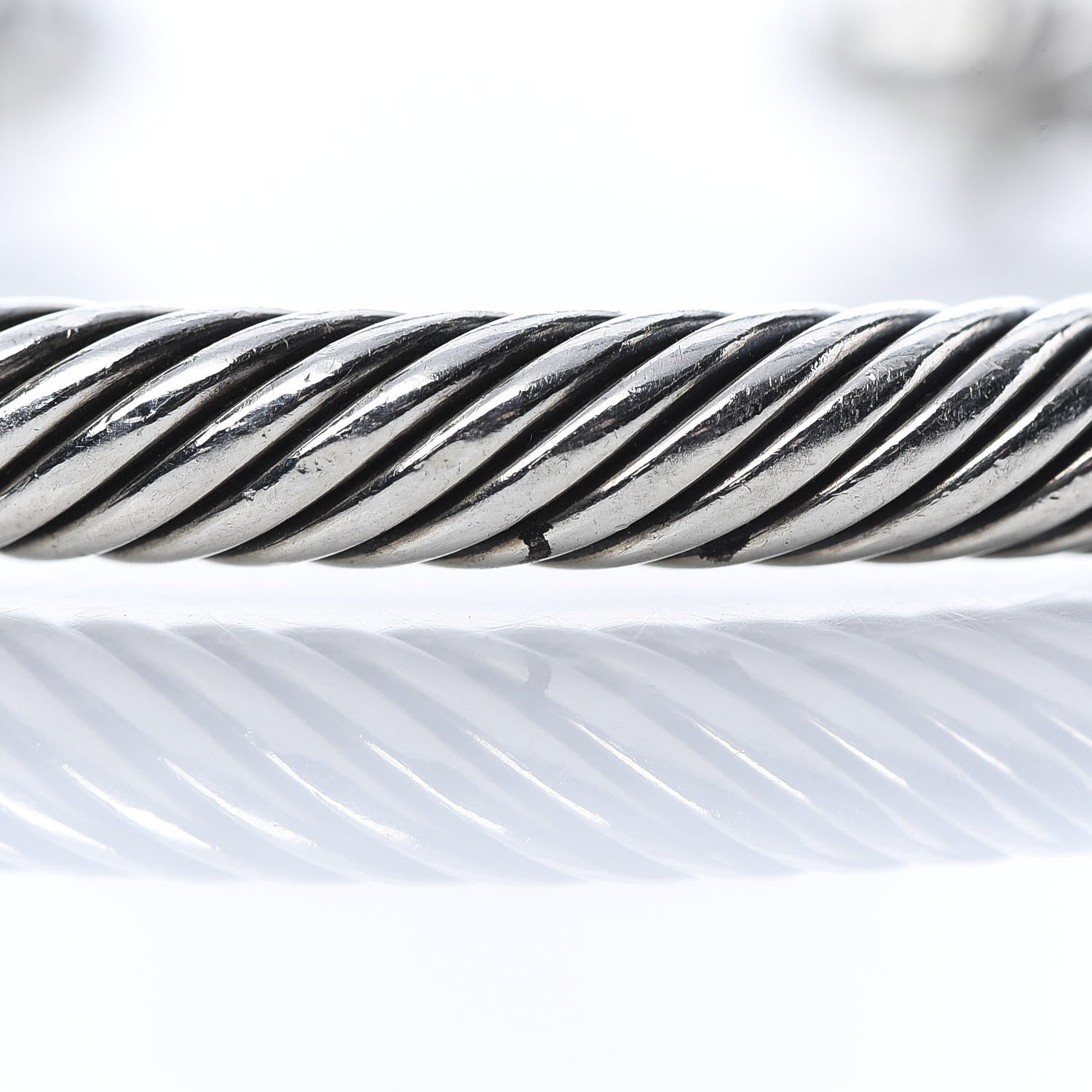 David Yurman Sterling Silver Diamond Pearl 5mm Cable Classics Bracelet 5 of 5