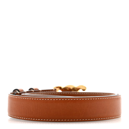 Celine Box Calfskin Medium 25mm Triomphe Belt 75 30 Tan 2 of 9