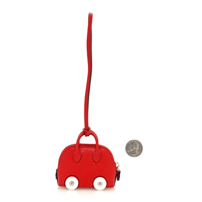 Hermes Chevre Mysore Bolide On Wheels Bag Charm Rouge de Coeur 2 of 5