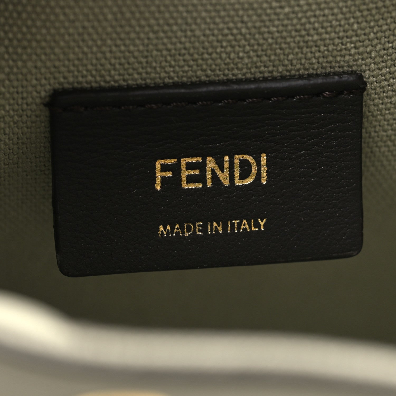 Fendi Canvas Vitello Grace F is Fendi FF Embroidered Mini Mon Tresor Bucket Bag Green Tea 6 of 10
