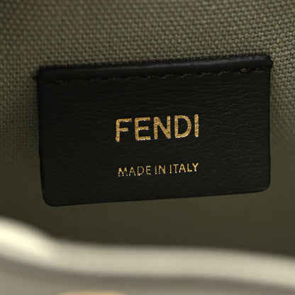 Fendi Canvas Vitello Grace F is Fendi FF Embroidered Mini Mon Tresor Bucket Bag Green Tea 6 of 10