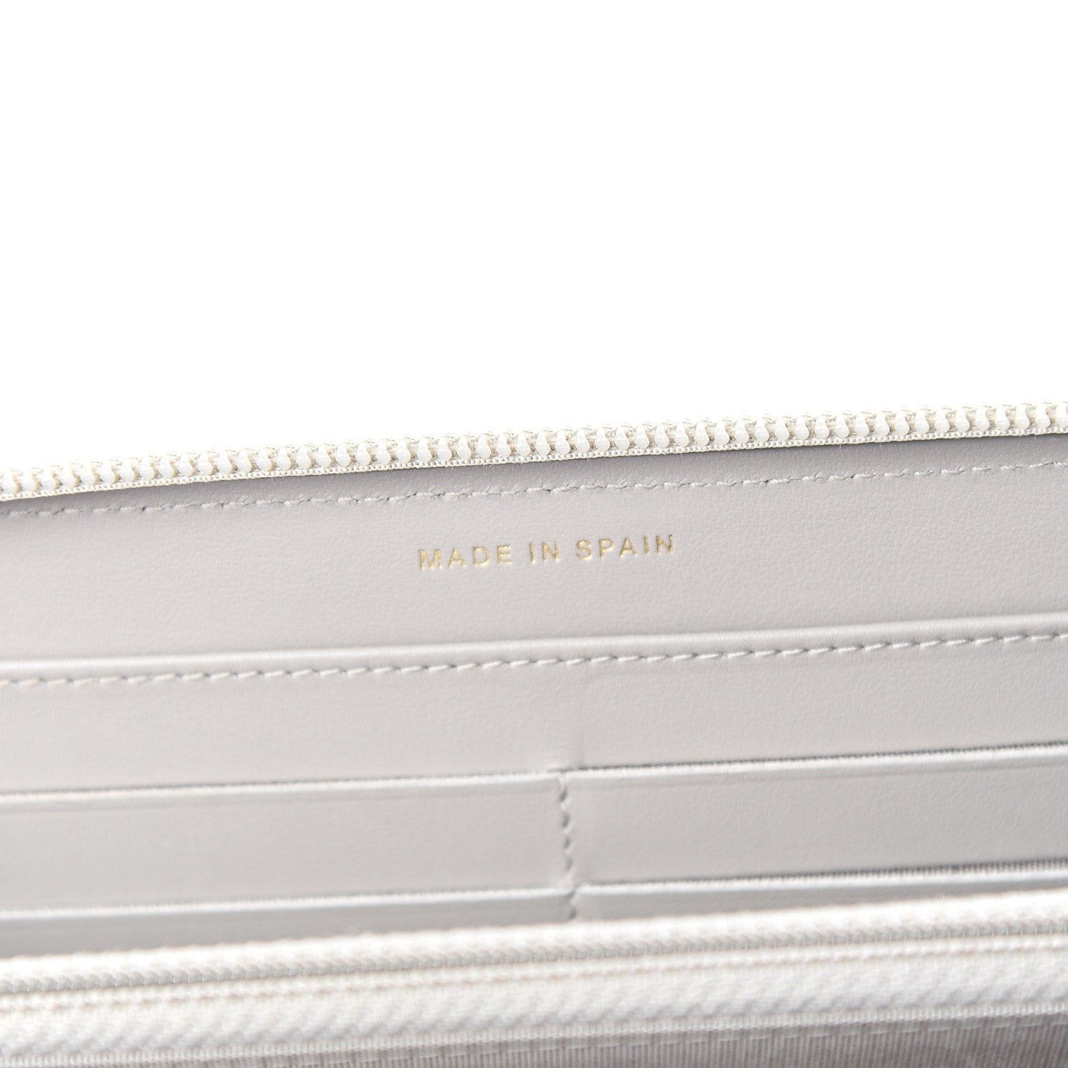 Chanel Caviar Quilted Large Boy Zip Around Wallet Grey 6 of 8