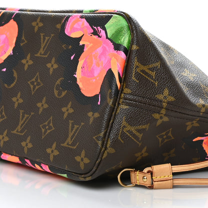 Louis Vuitton Monogram Roses Neverfull MM 9 of 9