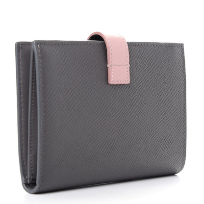 Celine Grained Calfskin Medium Multifunction Strap Wallet Grey Vintage Pink 3 of 8