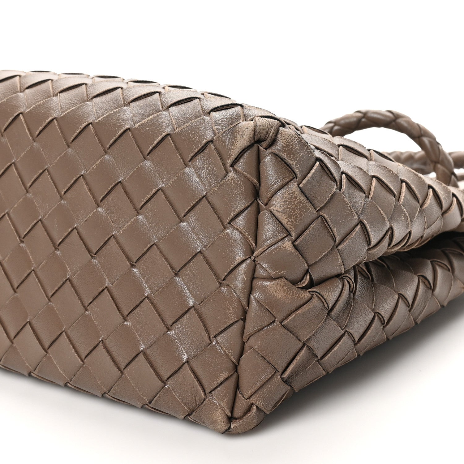 Bottega Veneta Nappa Intrecciato Medium Andiamo Shoulder Bag Taupe Grey 9 of 13