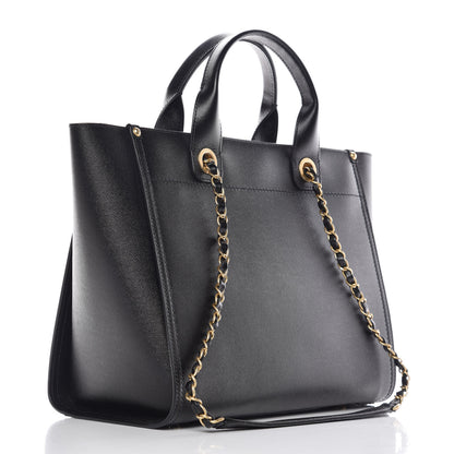 Chanel Caviar Small Studded Deauville Tote Black 3 of 11