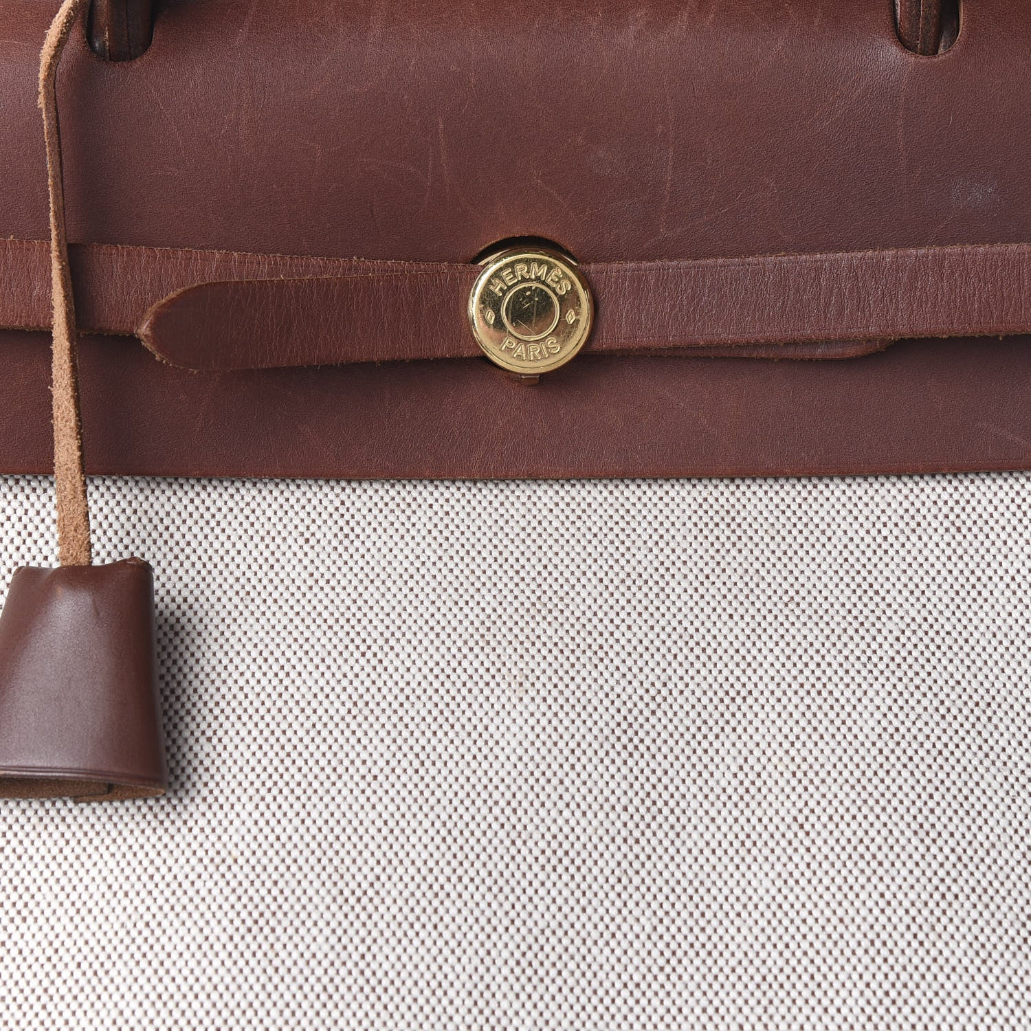 Hermes Toile Vache Calfskin Herbag 39 MM Natural 7 of 9