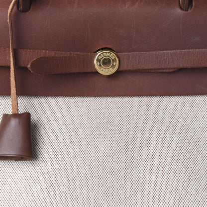 Hermes Toile Vache Calfskin Herbag 39 MM Natural 7 of 9