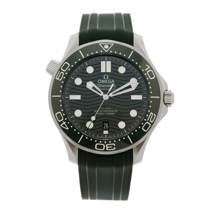 Omega Stainless Steel Rubber 42mm Seamaster Diver 300M Co-Axial Master Chronometer Automatic Watch Green 210.32.42.20.10.001 1 of 5
