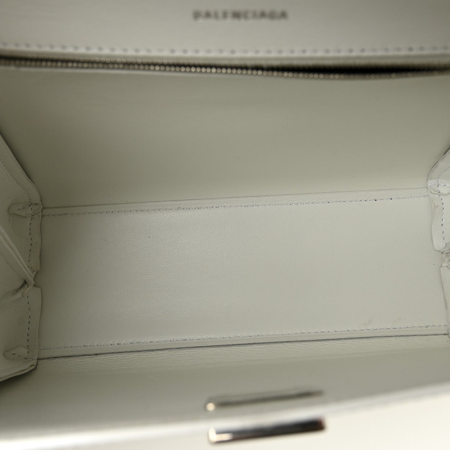 Patent Calfskin Lizard Embossed Medium Ghost Shoulder Bag Optic White