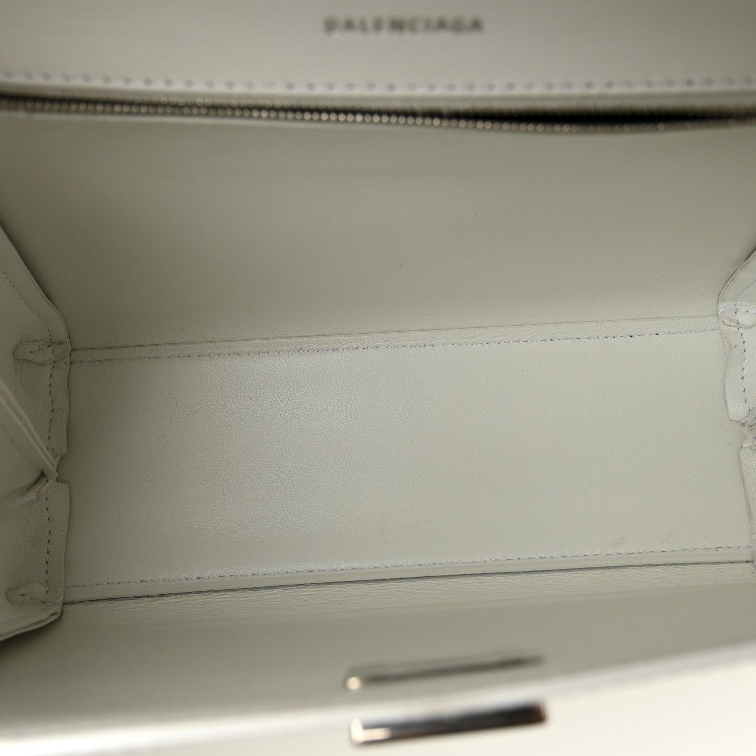Balenciaga Patent Calfskin Lizard Embossed Medium Ghost Shoulder Bag Optic White 5 of 12