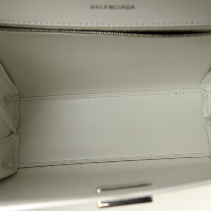 Balenciaga Patent Calfskin Lizard Embossed Medium Ghost Shoulder Bag Optic White 5 of 12