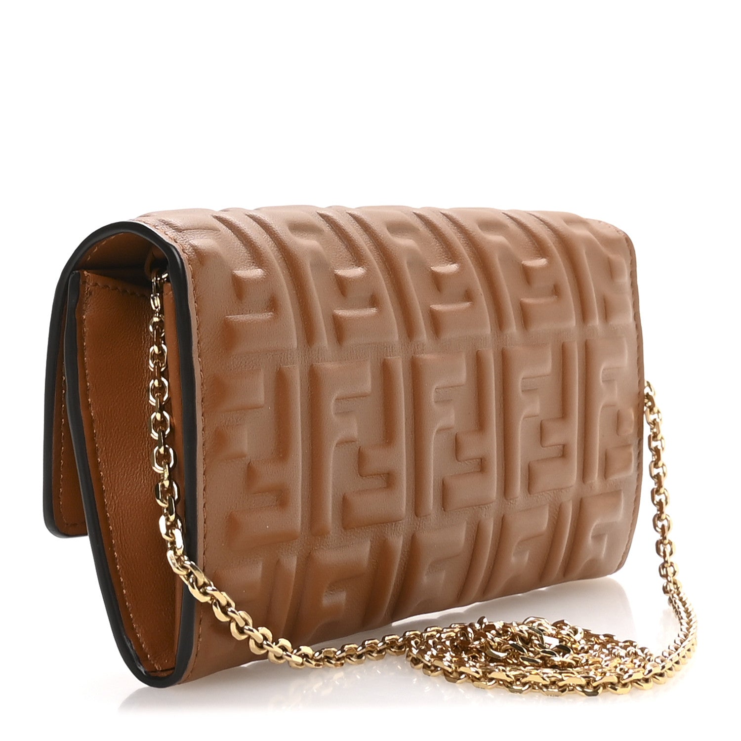 Fendi Nappa Matisse FF Embossed Continental Wallet On Chain Coloniale 3 of 10