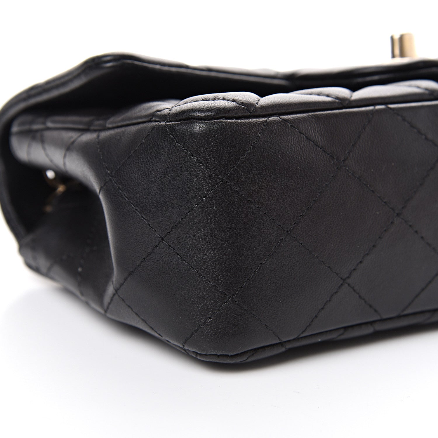 Chanel Lambskin Quilted Mini Rectangular Flap Black 9 of 13