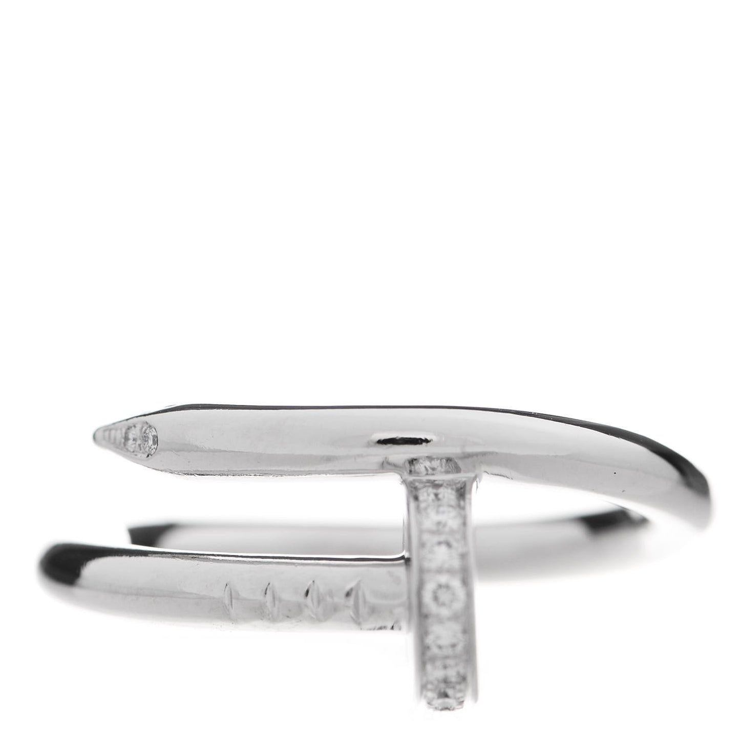 18K White Gold Diamond Juste Un Clou Ring 53 6.25